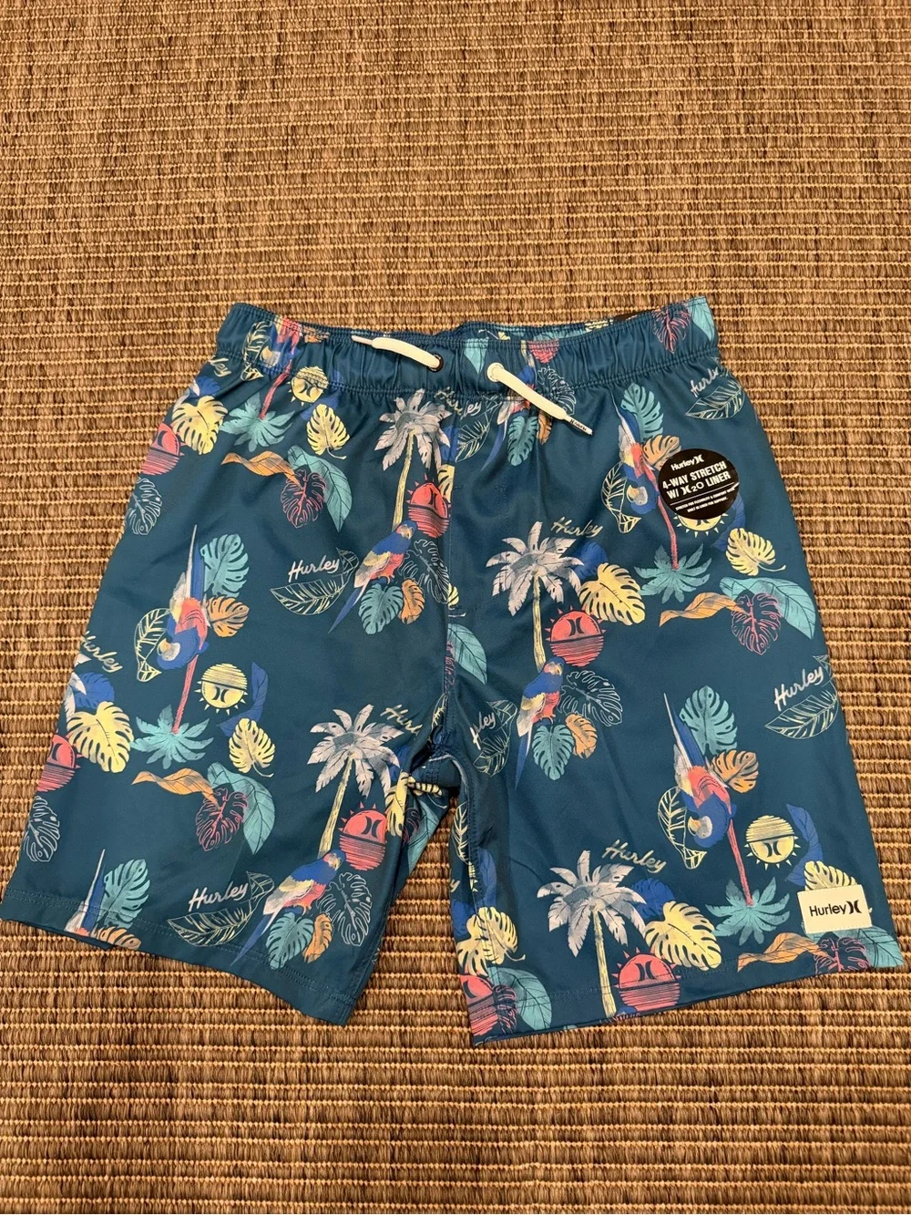 Hurley Deepwaters Tropical Print Boys Swim Trunks